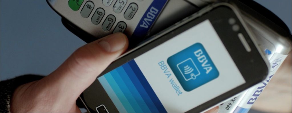 BBVA Wallet operates in an integrated way on any latest-generation Android phone equipped with NFC technology. bbva wallet mobile contactless payment visa android apple ios nfc technology