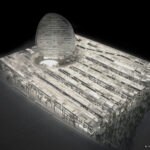 Photography of the BBVA new headquarters model Photography of the BBVA new headquarters model