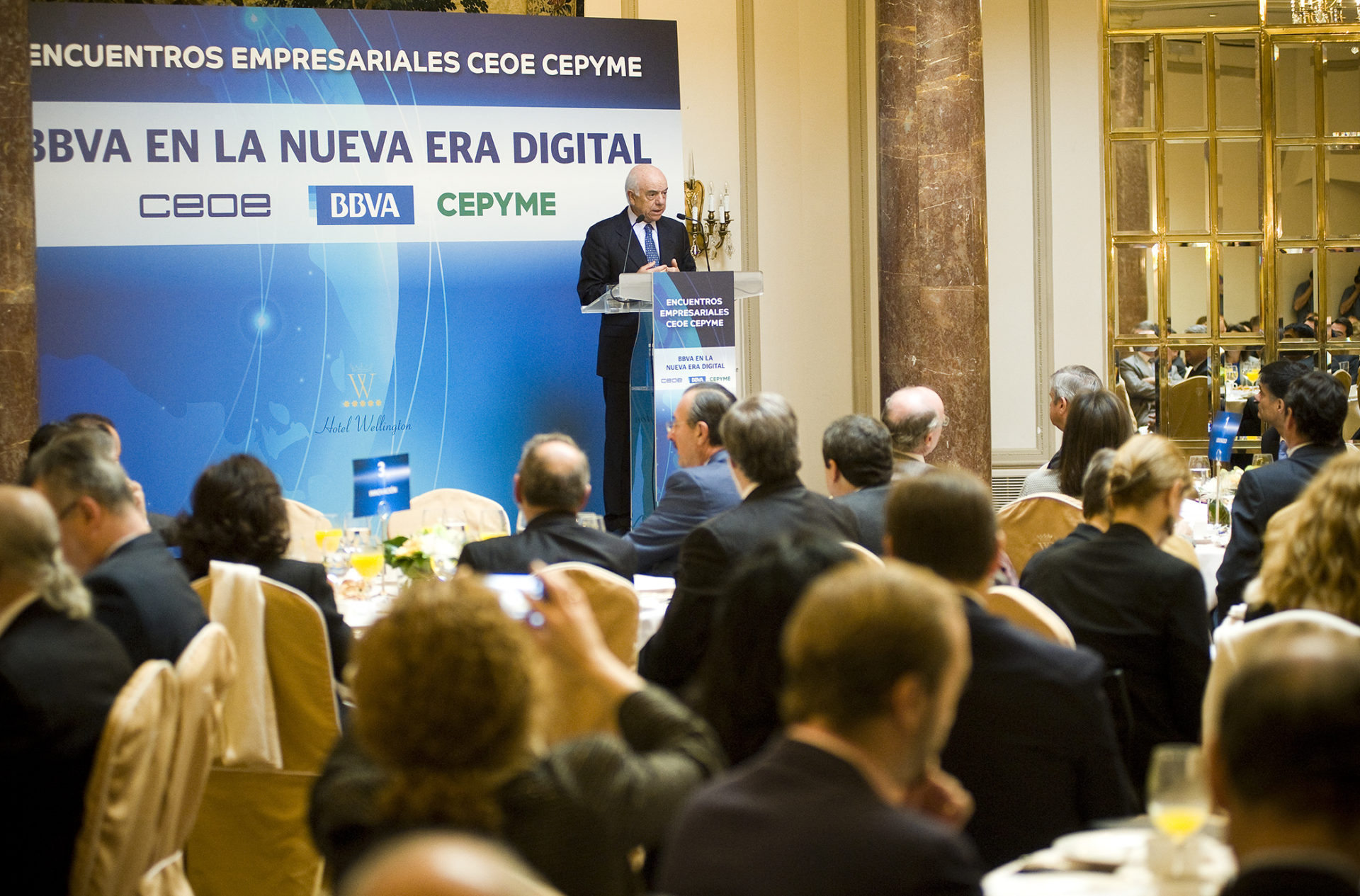 Picture Francisco González at the business meetings organized by CEOE BBVA