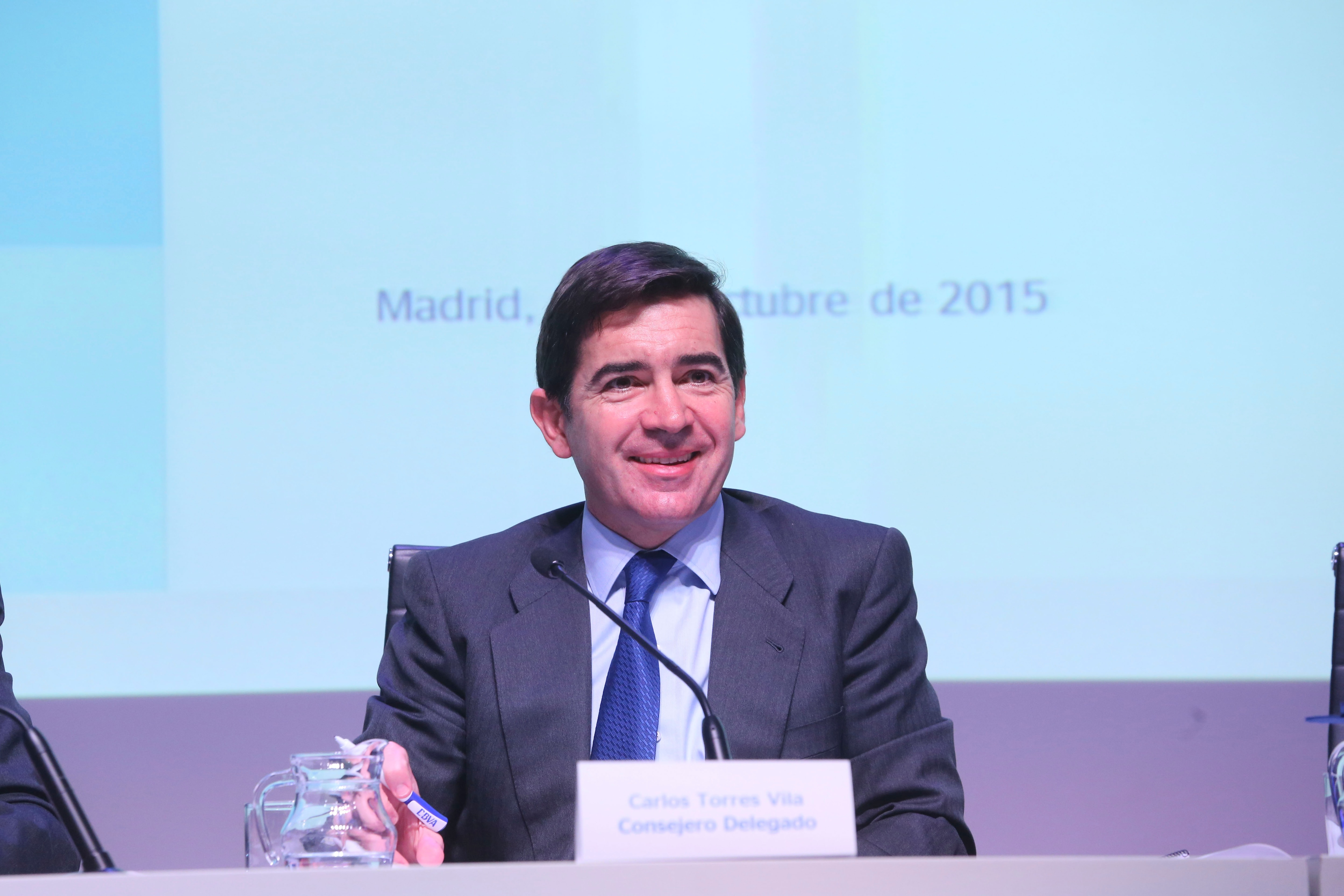Picture of Carlos Torres at the 3Q15 Results BBVA