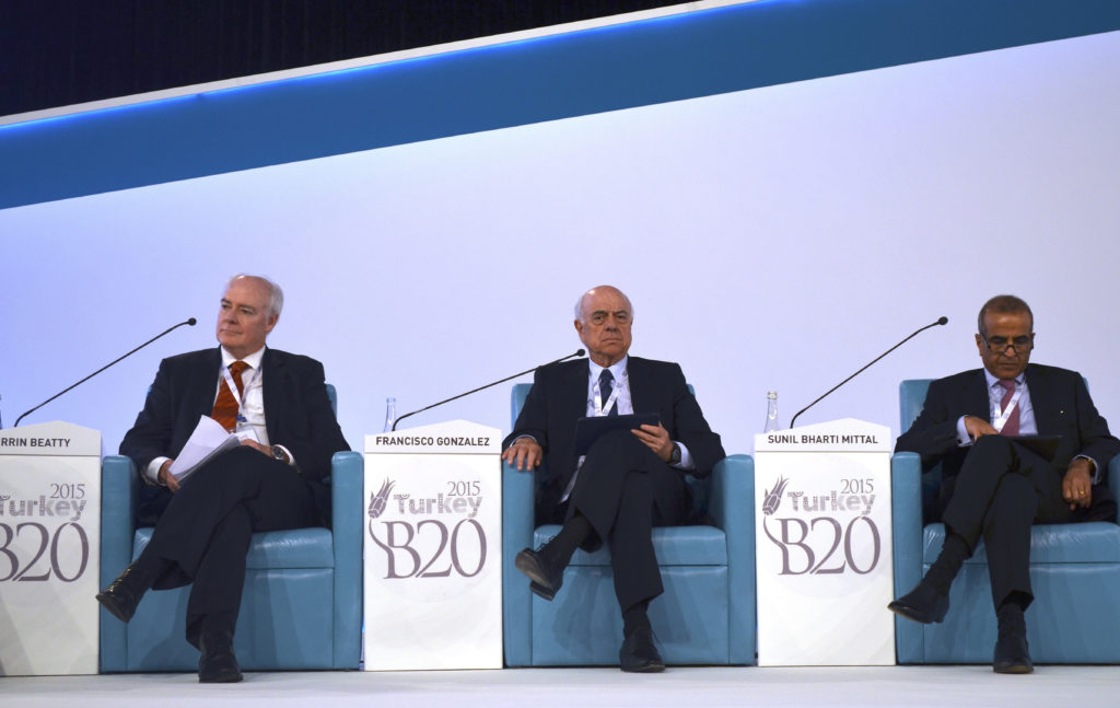 Francisco González during his intervention at B20 Picture of Francisco González during his intervention at B20