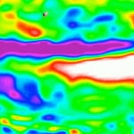 Influence map of El Niño in 1997. The white areas forehead the tropical coasts of the south and of the north of America indicate the presence of warm water BBVA. Resource. Picture of the map of El Niño in 1997. BBVA. Resource