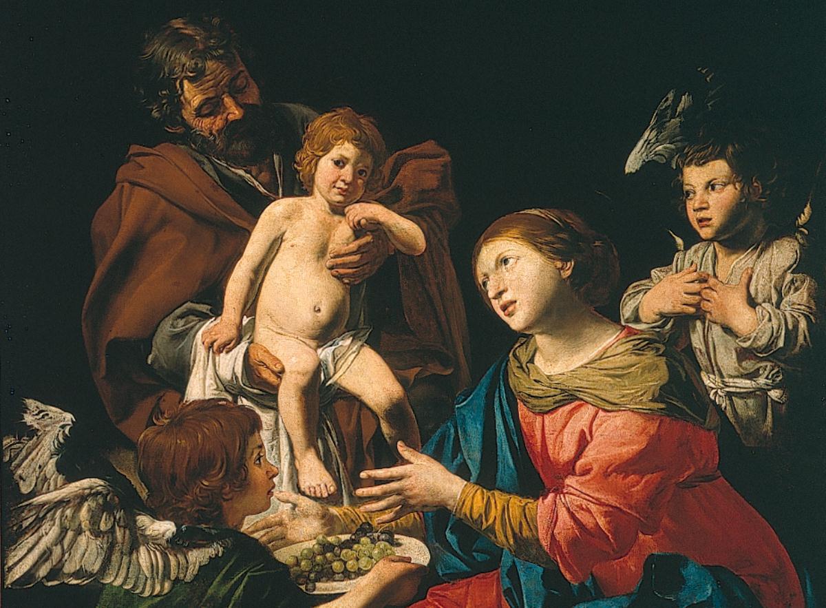 Holy Famili of Valentin de Boulogne from BBVA Collection