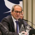 José Manuel González-Páramo during his address in the TTIP round table organized the U.S. Chamber of Commerce in Spain.