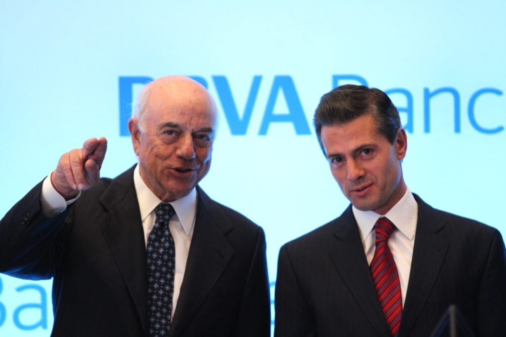 Francisco González and Enrique Peña Nieto BBVA Picture of Francisco González and Enrique Peña Nieto