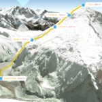 Map of the Dhaulagiri BBVA Expedition with Carlos Soria