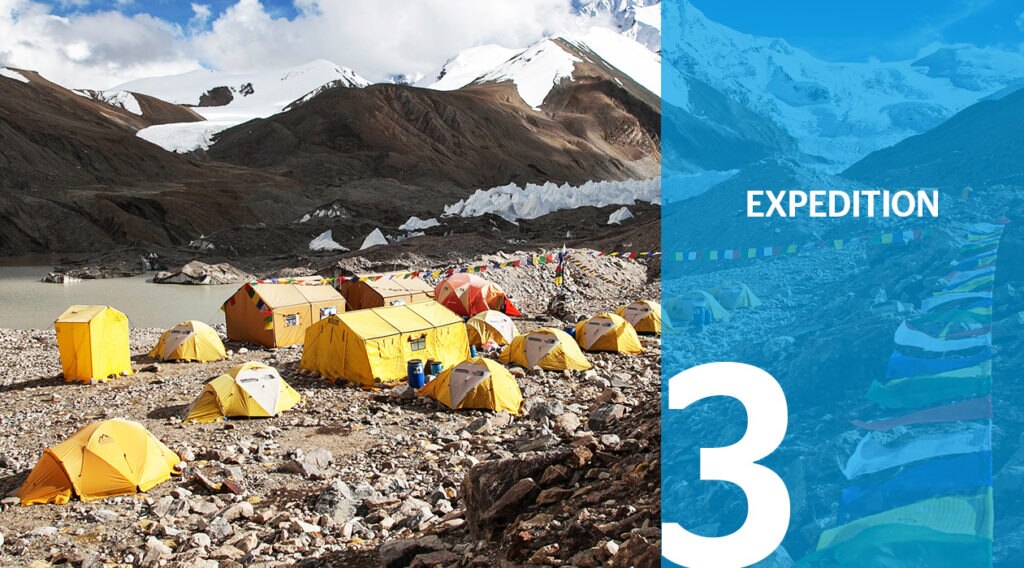 Picture of the Expedition BBVA with Carlos Soria