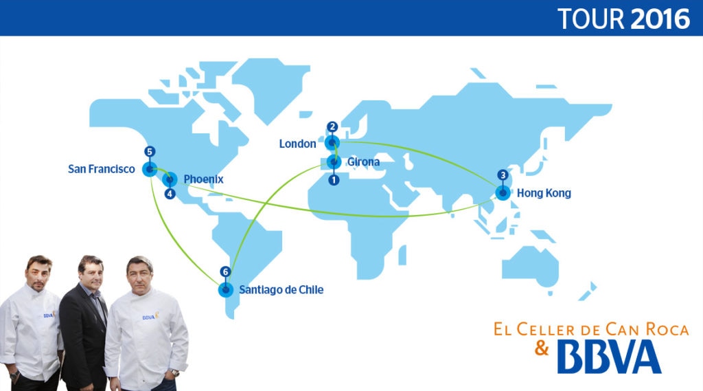 Map of the BBVA- El Celler de Can Roca Tour 2016 Map of the BBVA- El Celler de Can Roca Tour 2016