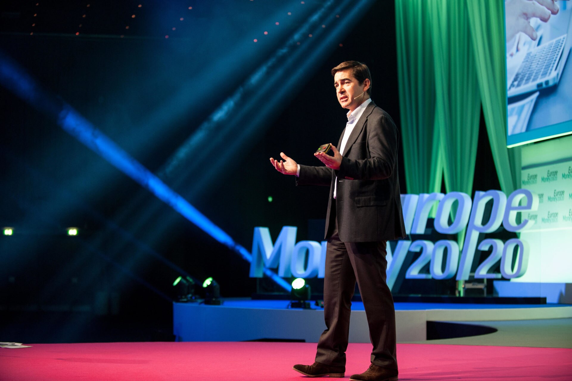 Carlos Torres Vila during his presentation in Europe Money 2020