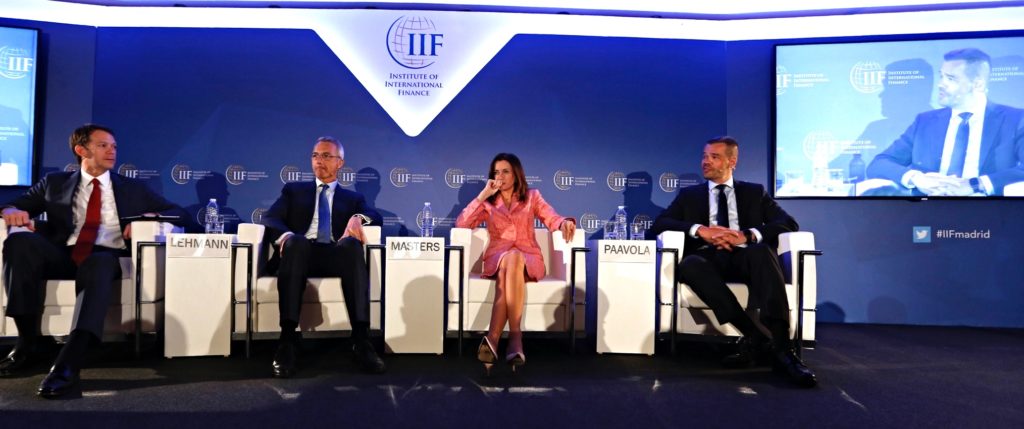 BBVA's Teppo Paavola on a Blockchain panel at the Spring IIF meeting BBVA's Head of New Digital Business Teppo Paavola