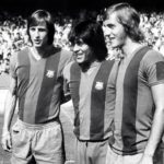Picture of Johan Cruyff, Hugo Sotil and Johan Neeskens at F.C. Barcelona bbva