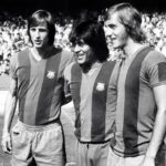Johan Cruyff, Hugo Sotil and Johan Neeskens at F.C. Barcelona Picture of Johan Cruyff, Hugo Sotil and Johan Neeskens at F.C. Barcelona bbva