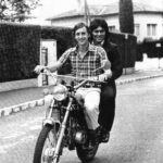 Picture of Johan Cruyff Hugo Sotil motorbike Barcelona bbva