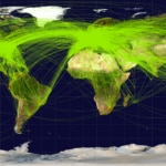 World-airline-routemap World-airline-routemap Jpatokal (Wikipedia Commons)