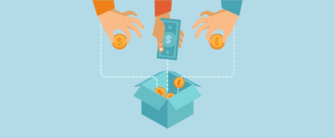 notes and coins in a box Bonds vs loans 2
