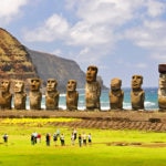 Picture of Pascua Island statues monument Chile BBVA