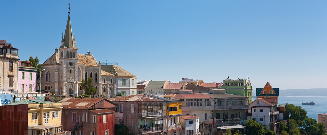 Picture of Valparaíso landscape roofs houses Chile BBVA