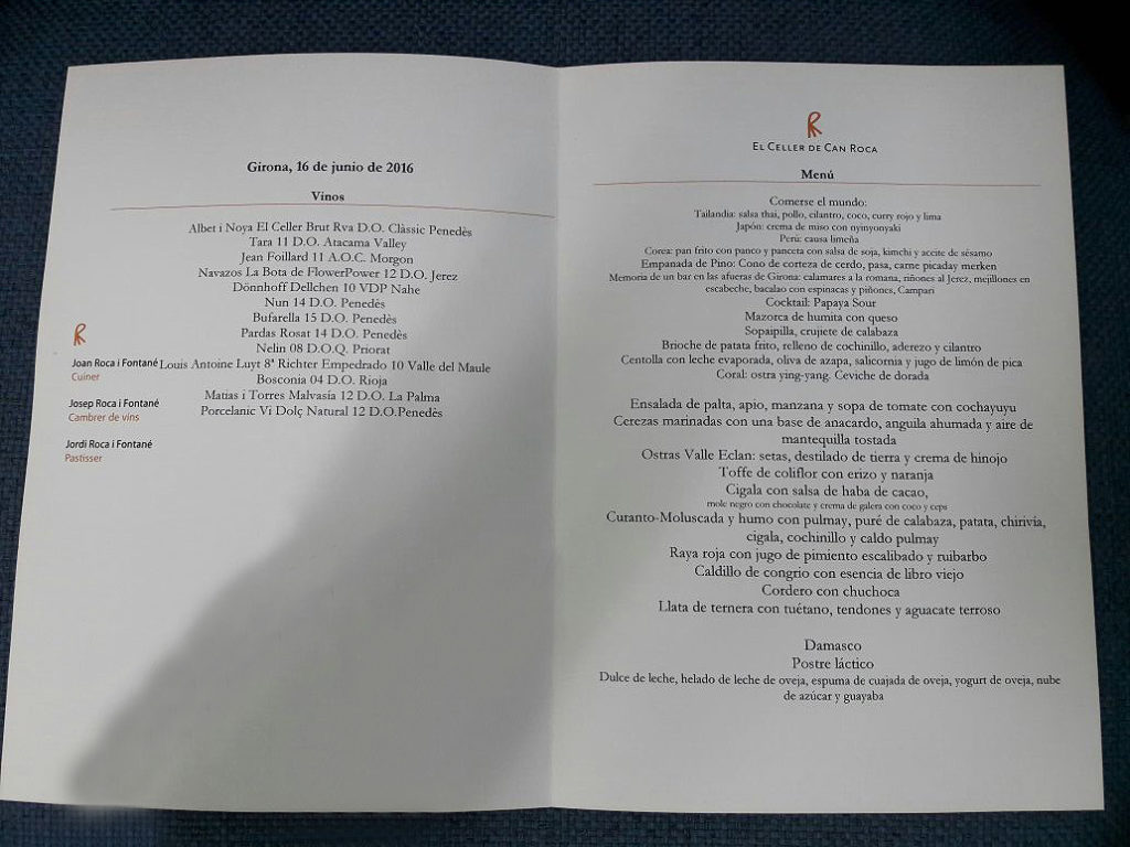 menu celler joan josep jordi roca brothers gerona picture of menu celler joan josep jordi roca brothers gerona bbva