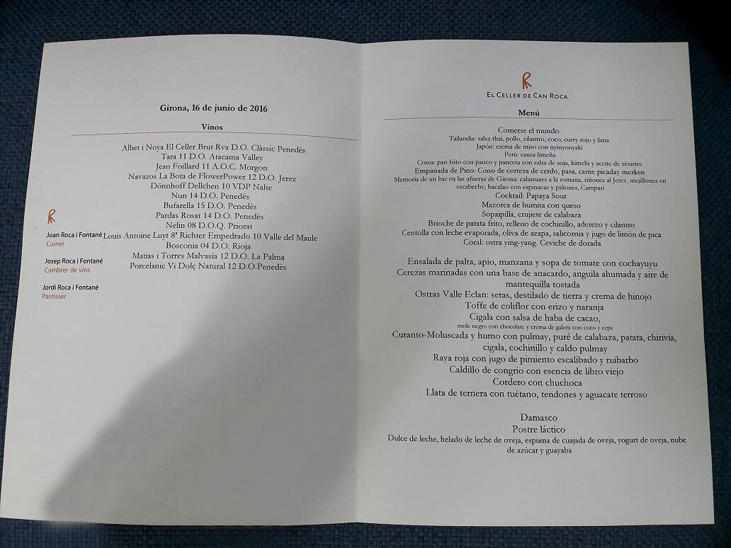 menu celler joan josep jordi roca brothers gerona picture of menu celler joan josep jordi roca brothers gerona bbva