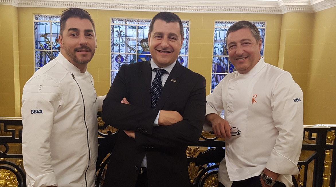 Picture of The Roca brothers at Hotel Café Royal London during the BBVA Celler de Can Roca tour 2016