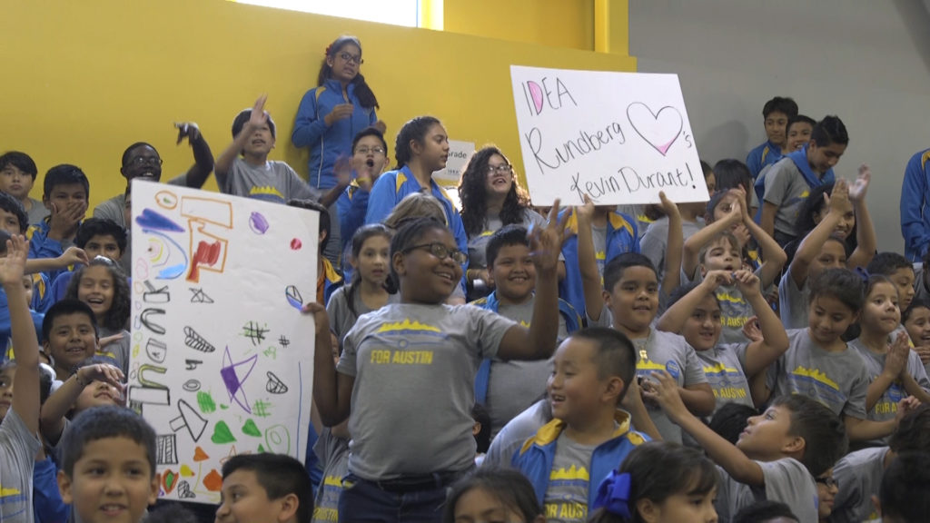IDEA Rundberg public schools wait for Kevin Durant to arrive.