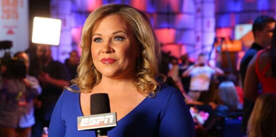 Holly Rowe's award from the bank and the Phoenix Mercury. Award for Holly Rowe