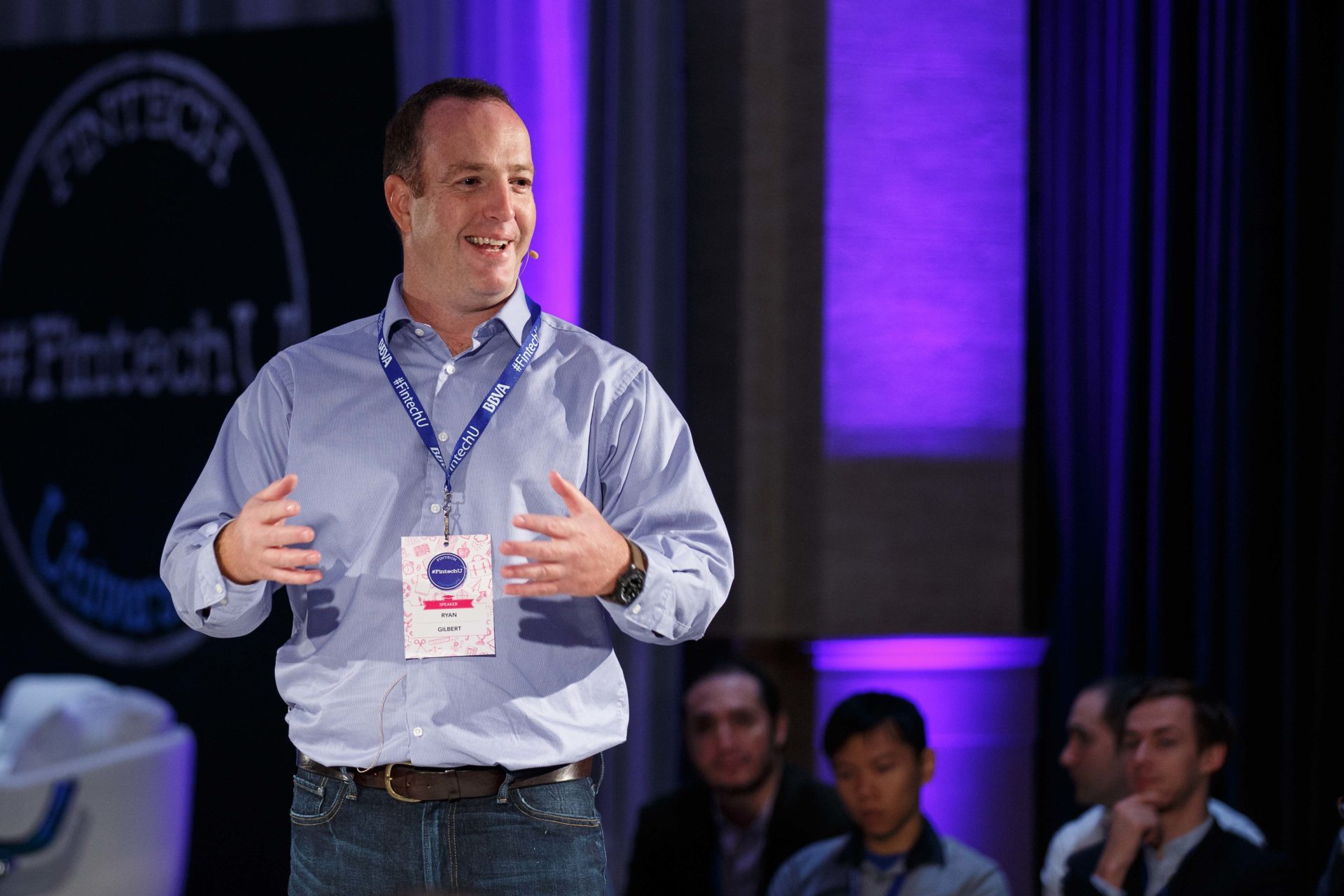 A photo of Propel Venture Partners' Ryan Gilbert at Fintech University.