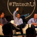 A photo of the lending panel at Fintech University.