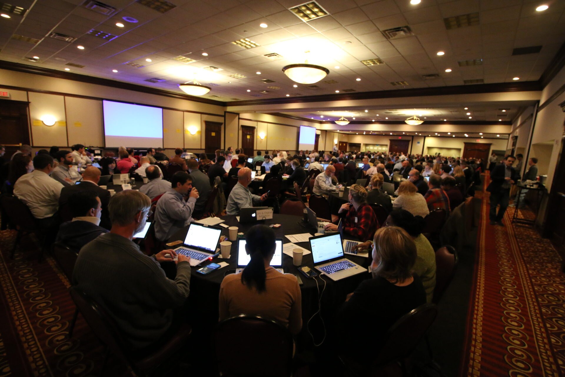 A photo of BBVA Compass team members conducting their quarterly planning meeting.