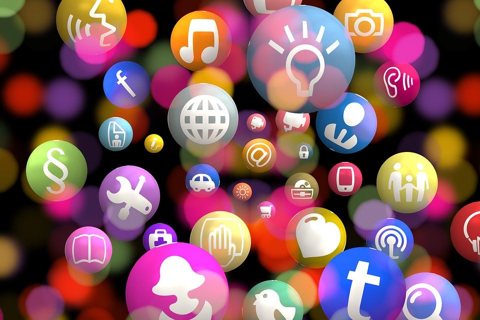 icons social network resource technology