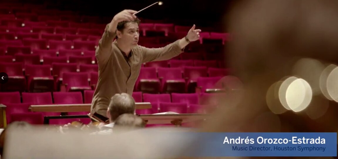 Andres Orozco-Estrada is the director of the Houston Symphony and took part in the bank's new ad campaign. Andres took part in BBVA Compass' new ad campaign