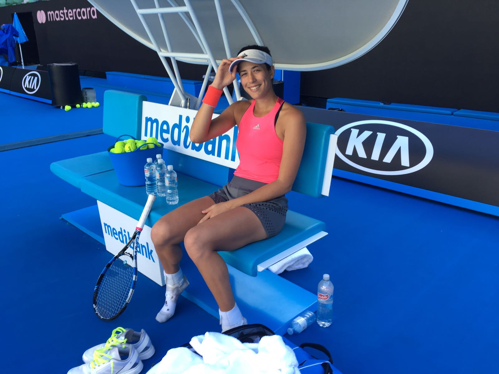 Garbiñe Muguruza training in Melbourne