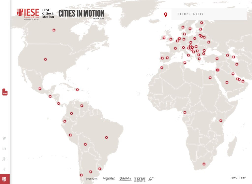 screen shot IESE school about smart cities