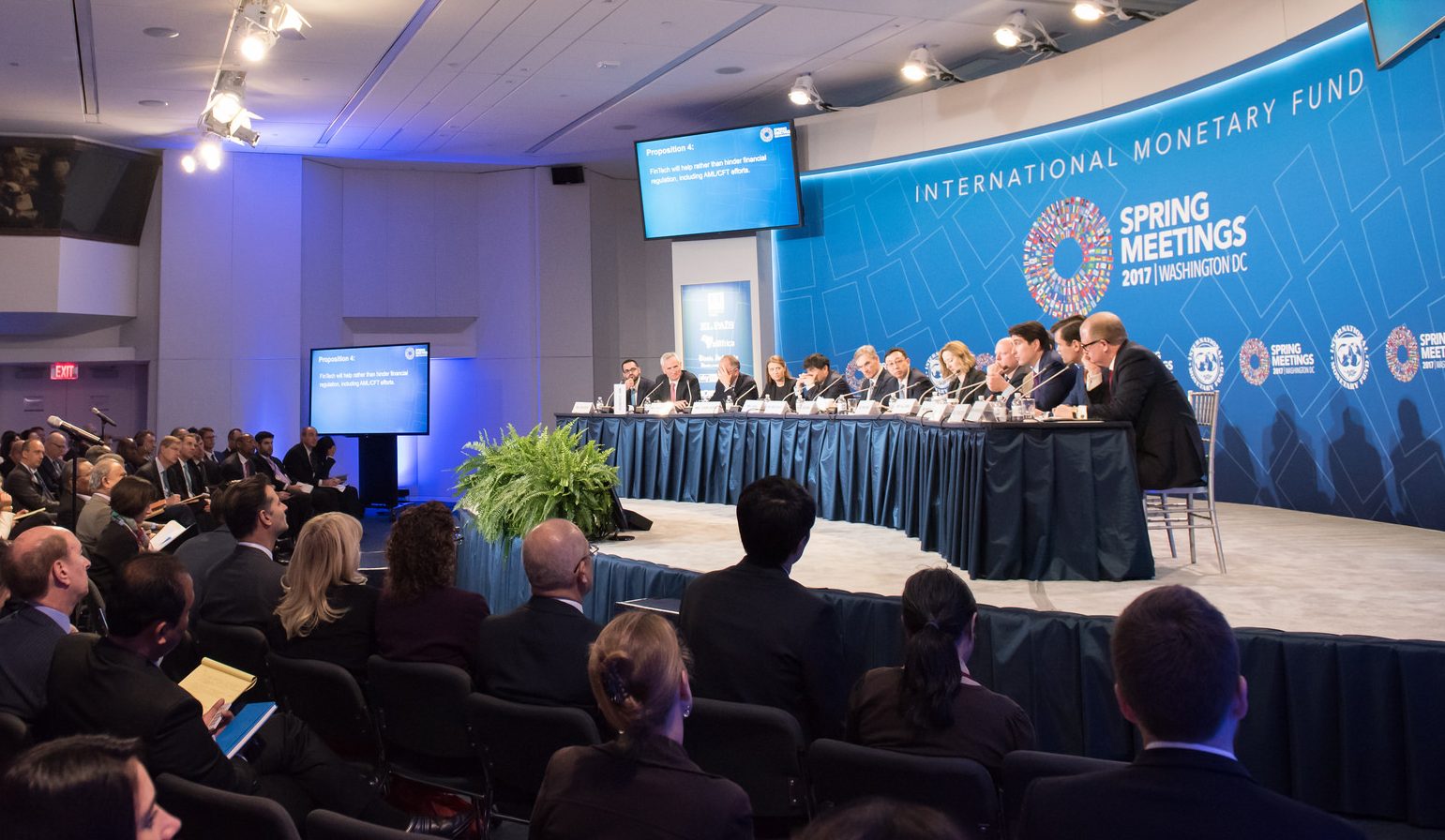 Spring Meetings fintech group with Fernandez de Lis IMF FMI
