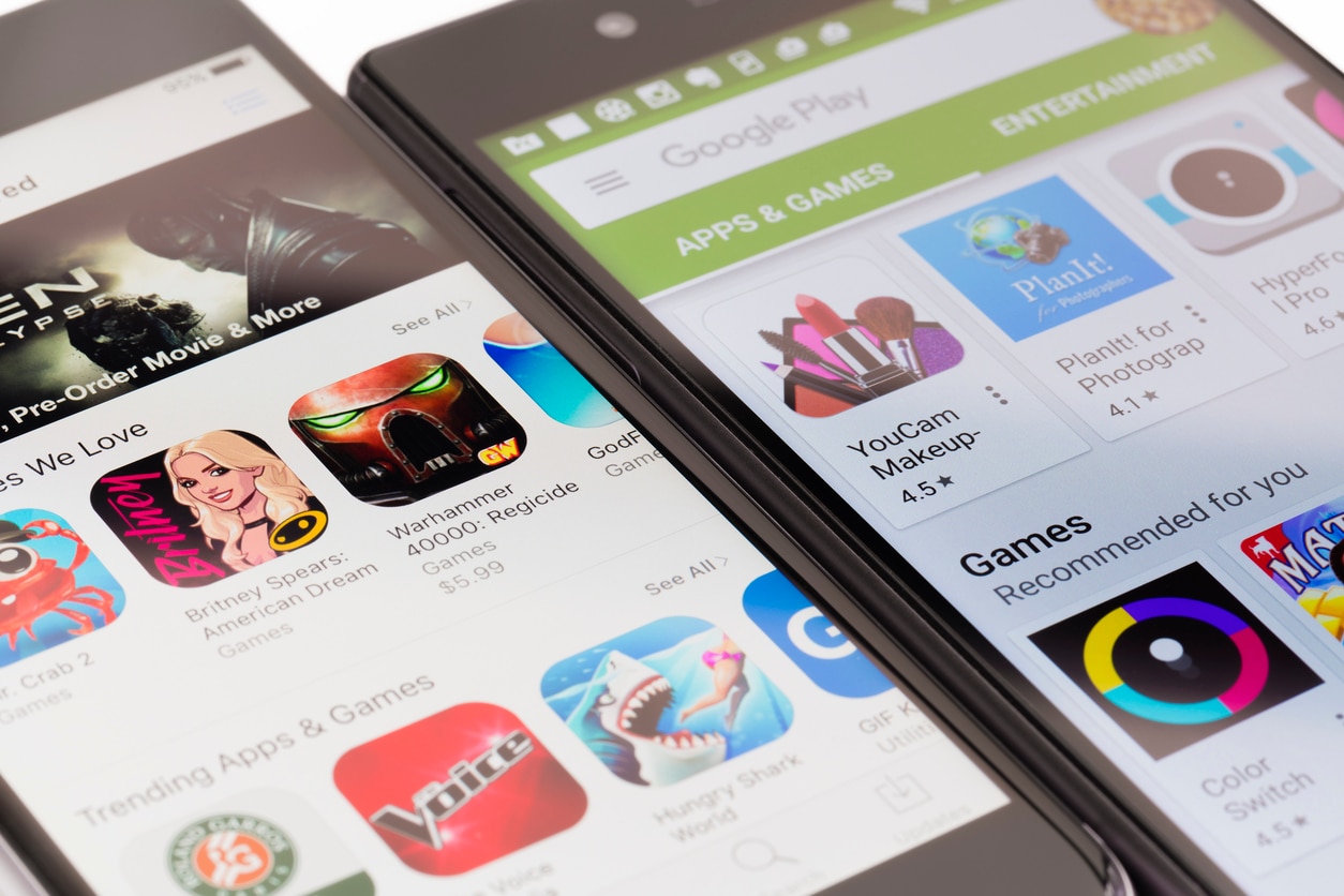 RESOURCE recurso Google Play and Apple App Store innovation technology mobile smartphone