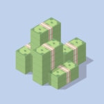 Pile of cash isometric icone graphic resource recurso dinero money