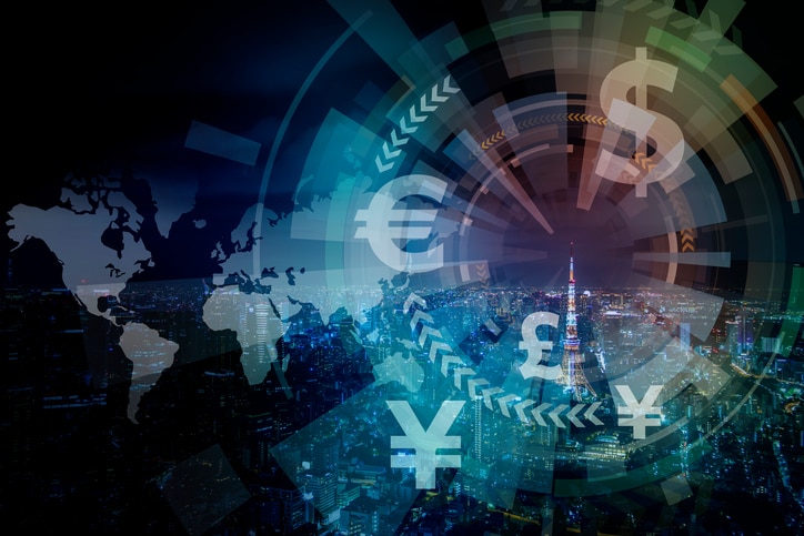RESOURCE recurso fintech, financial technology and cityscape stock finance economy