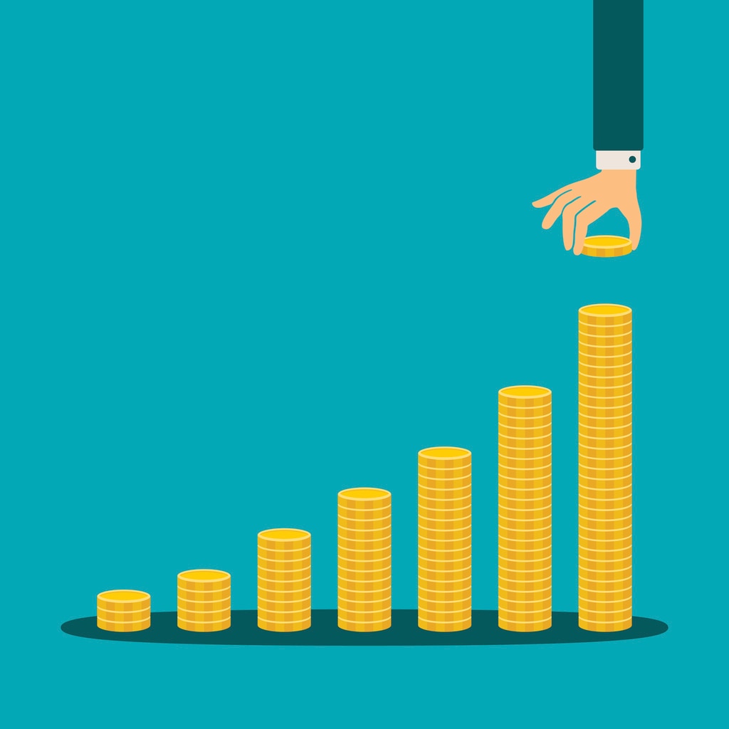 RESOURCE recurso finances finanzas economy coin Vector financial growth concept money