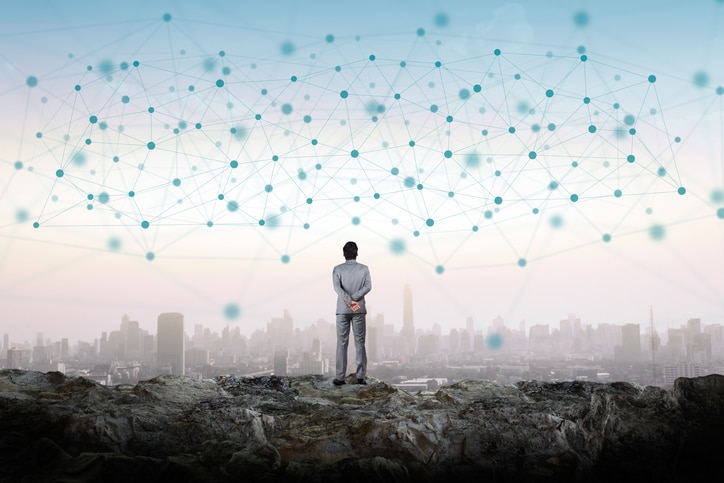 RESOURCE recurso nodes tech technology fintech innovation iot internet of things big data Enormous network.