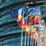 EU flags in front of Parliament BBVA resource