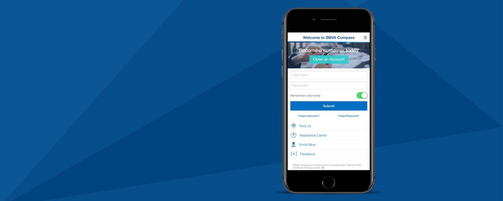 BBVA Compass Mobile Banking 5.0 makes becoming a customer easier
