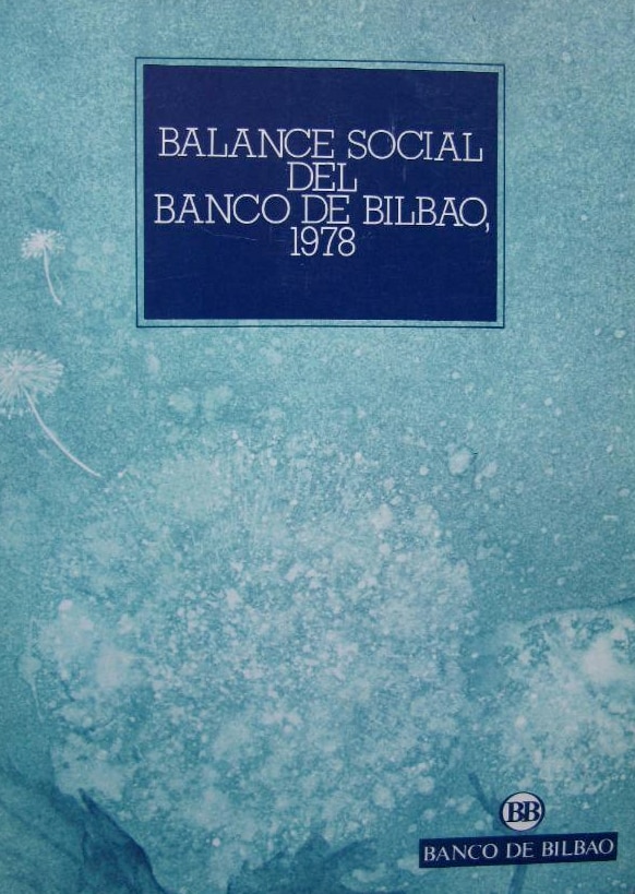 Cover of Banco de Bilbao’s 1978 Social Impact Statement Cover of Banco de Bilbao’s 1978 Social Impact Statement